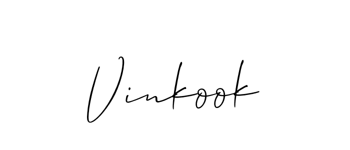 It looks lik you need a new signature style for name Vinkook. Design unique handwritten (Allison_Script) signature with our free signature maker in just a few clicks. Vinkook signature style 2 images and pictures png