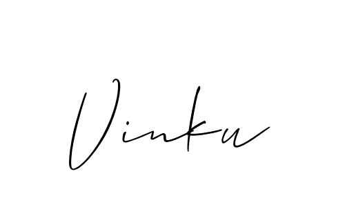 Once you've used our free online signature maker to create your best signature Allison_Script style, it's time to enjoy all of the benefits that Vinku name signing documents. Vinku signature style 2 images and pictures png