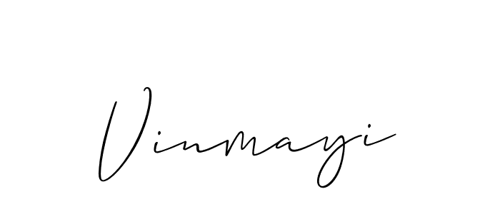 You should practise on your own different ways (Allison_Script) to write your name (Vinmayi) in signature. don't let someone else do it for you. Vinmayi signature style 2 images and pictures png