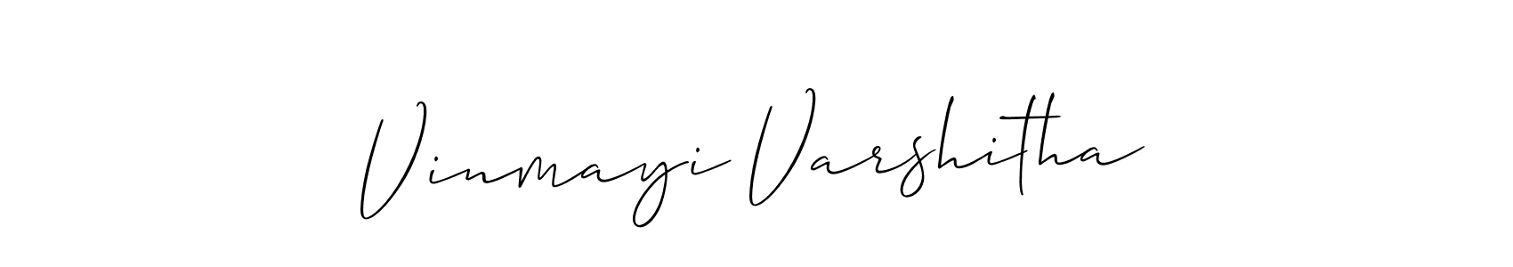 Vinmayi Varshitha stylish signature style. Best Handwritten Sign (Allison_Script) for my name. Handwritten Signature Collection Ideas for my name Vinmayi Varshitha. Vinmayi Varshitha signature style 2 images and pictures png