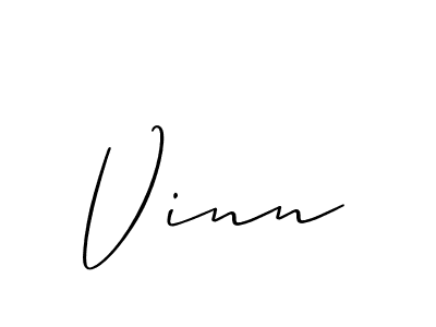 How to make Vinn name signature. Use Allison_Script style for creating short signs online. This is the latest handwritten sign. Vinn signature style 2 images and pictures png