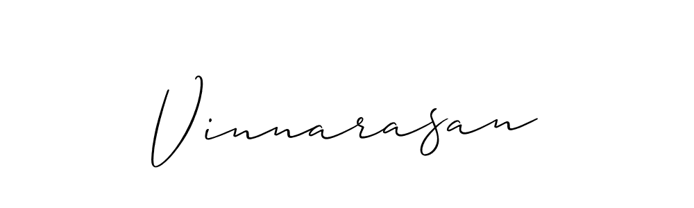 How to make Vinnarasan name signature. Use Allison_Script style for creating short signs online. This is the latest handwritten sign. Vinnarasan signature style 2 images and pictures png