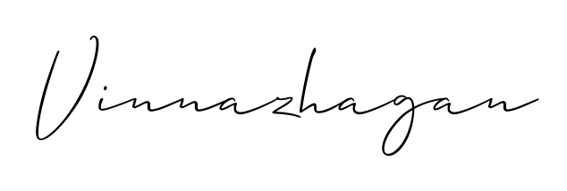 The best way (Allison_Script) to make a short signature is to pick only two or three words in your name. For converting this name Vinnazhagan. Vinnazhagan signature style 2 images and pictures png