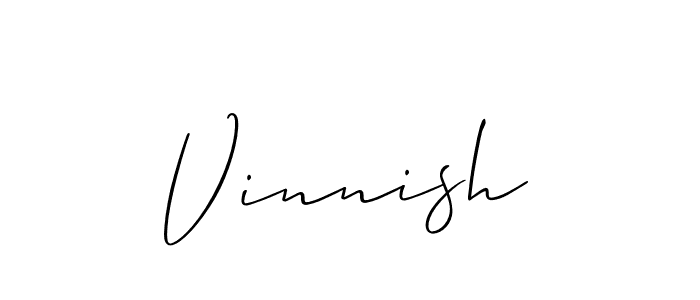 Best and Professional Signature Style for Vinnish. Allison_Script Best Signature Style Collection. Vinnish signature style 2 images and pictures png