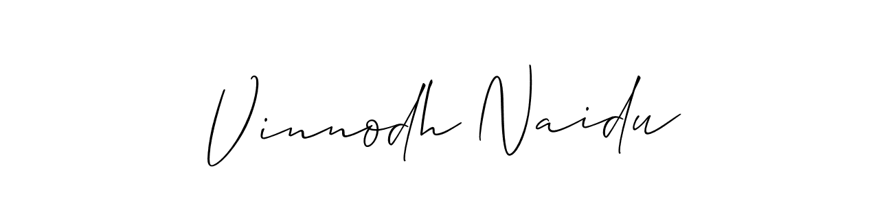 How to make Vinnodh Naidu signature? Allison_Script is a professional autograph style. Create handwritten signature for Vinnodh Naidu name. Vinnodh Naidu signature style 2 images and pictures png