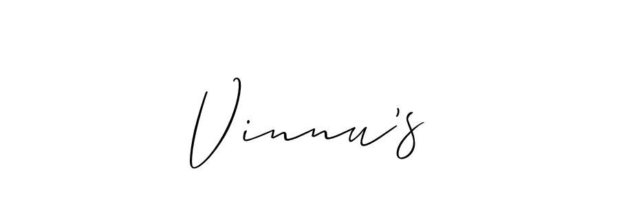 Best and Professional Signature Style for Vinnu’s. Allison_Script Best Signature Style Collection. Vinnu’s signature style 2 images and pictures png