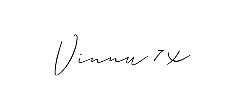 Best and Professional Signature Style for Vinnu 7x. Allison_Script Best Signature Style Collection. Vinnu 7x signature style 2 images and pictures png