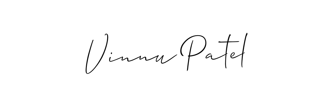 Also You can easily find your signature by using the search form. We will create Vinnu Patel name handwritten signature images for you free of cost using Allison_Script sign style. Vinnu Patel signature style 2 images and pictures png