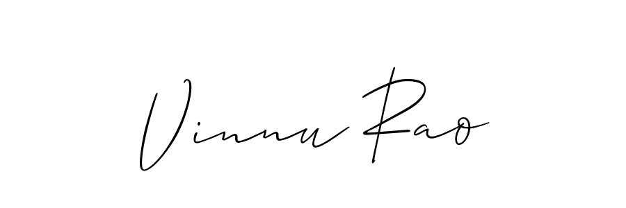 You should practise on your own different ways (Allison_Script) to write your name (Vinnu Rao) in signature. don't let someone else do it for you. Vinnu Rao signature style 2 images and pictures png