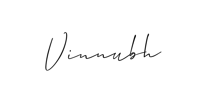 Design your own signature with our free online signature maker. With this signature software, you can create a handwritten (Allison_Script) signature for name Vinnubh. Vinnubh signature style 2 images and pictures png