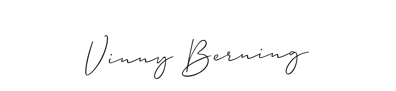 Vinny Berning stylish signature style. Best Handwritten Sign (Allison_Script) for my name. Handwritten Signature Collection Ideas for my name Vinny Berning. Vinny Berning signature style 2 images and pictures png