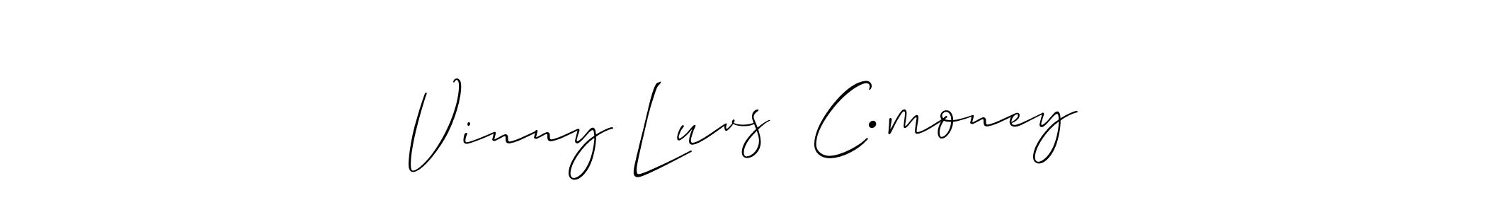 Use a signature maker to create a handwritten signature online. With this signature software, you can design (Allison_Script) your own signature for name Vinny Luvs  C•money. Vinny Luvs  C•money signature style 2 images and pictures png