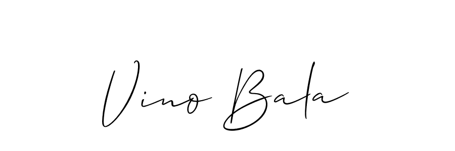 How to make Vino Bala signature? Allison_Script is a professional autograph style. Create handwritten signature for Vino Bala name. Vino Bala signature style 2 images and pictures png