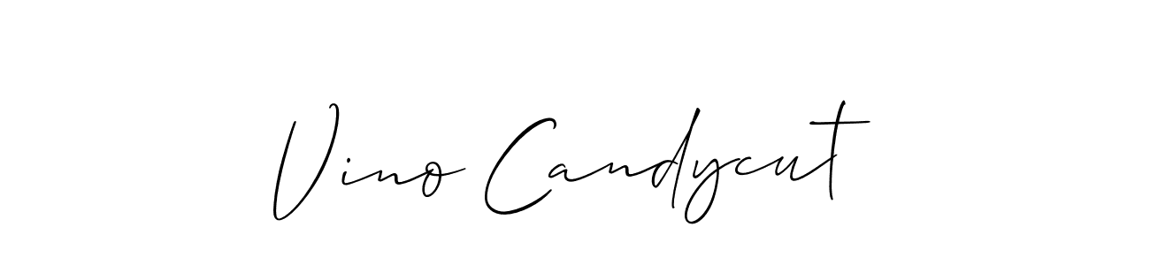 Best and Professional Signature Style for Vino Candycut. Allison_Script Best Signature Style Collection. Vino Candycut signature style 2 images and pictures png