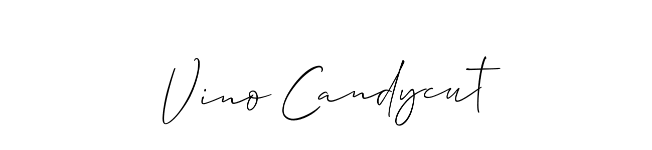 Design your own signature with our free online signature maker. With this signature software, you can create a handwritten (Allison_Script) signature for name Vino Candycut. Vino Candycut signature style 2 images and pictures png