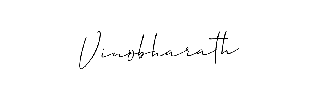 The best way (Allison_Script) to make a short signature is to pick only two or three words in your name. The name Vinobharath include a total of six letters. For converting this name. Vinobharath signature style 2 images and pictures png