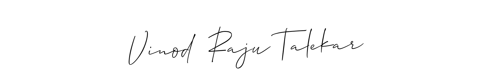 Make a beautiful signature design for name Vinod  Raju Talekar. With this signature (Allison_Script) style, you can create a handwritten signature for free. Vinod  Raju Talekar signature style 2 images and pictures png