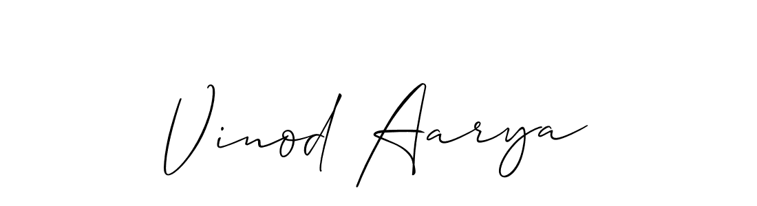 How to Draw Vinod Aarya signature style? Allison_Script is a latest design signature styles for name Vinod Aarya. Vinod Aarya signature style 2 images and pictures png