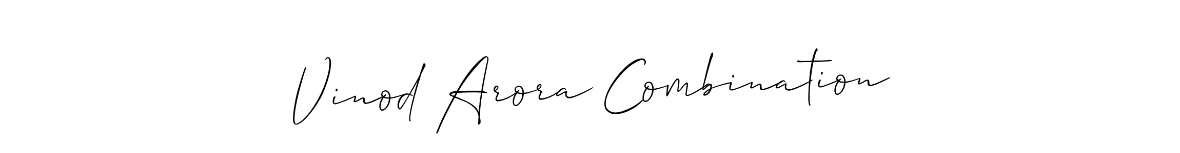 Make a short Vinod Arora Combination signature style. Manage your documents anywhere anytime using Allison_Script. Create and add eSignatures, submit forms, share and send files easily. Vinod Arora Combination signature style 2 images and pictures png