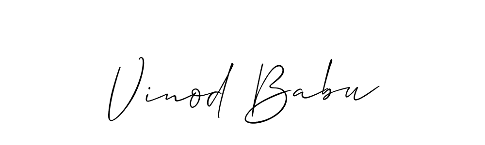 Allison_Script is a professional signature style that is perfect for those who want to add a touch of class to their signature. It is also a great choice for those who want to make their signature more unique. Get Vinod Babu name to fancy signature for free. Vinod Babu signature style 2 images and pictures png
