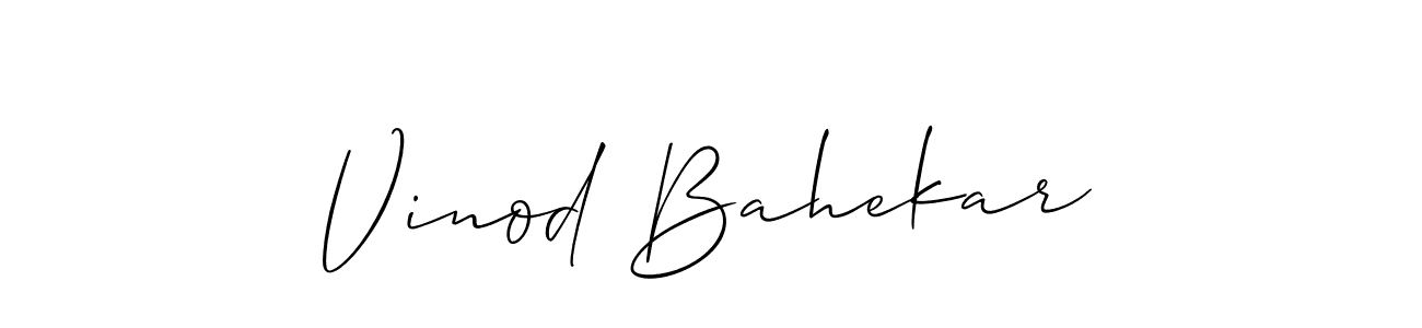 Vinod Bahekar stylish signature style. Best Handwritten Sign (Allison_Script) for my name. Handwritten Signature Collection Ideas for my name Vinod Bahekar. Vinod Bahekar signature style 2 images and pictures png