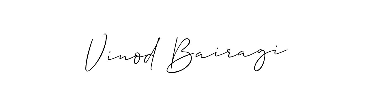 It looks lik you need a new signature style for name Vinod Bairagi. Design unique handwritten (Allison_Script) signature with our free signature maker in just a few clicks. Vinod Bairagi signature style 2 images and pictures png