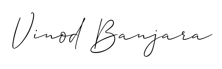 You can use this online signature creator to create a handwritten signature for the name Vinod Banjara. This is the best online autograph maker. Vinod Banjara signature style 2 images and pictures png