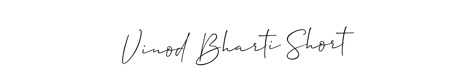 You should practise on your own different ways (Allison_Script) to write your name (Vinod Bharti Short) in signature. don't let someone else do it for you. Vinod Bharti Short signature style 2 images and pictures png
