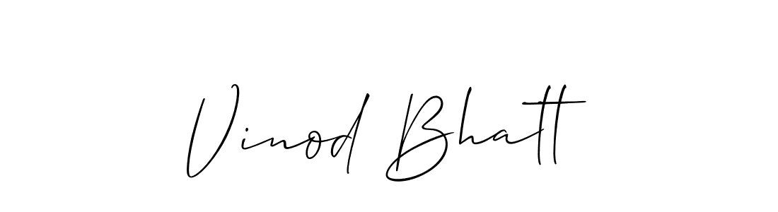 Also You can easily find your signature by using the search form. We will create Vinod Bhatt name handwritten signature images for you free of cost using Allison_Script sign style. Vinod Bhatt signature style 2 images and pictures png