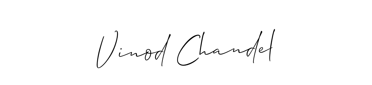 Make a beautiful signature design for name Vinod Chandel. Use this online signature maker to create a handwritten signature for free. Vinod Chandel signature style 2 images and pictures png