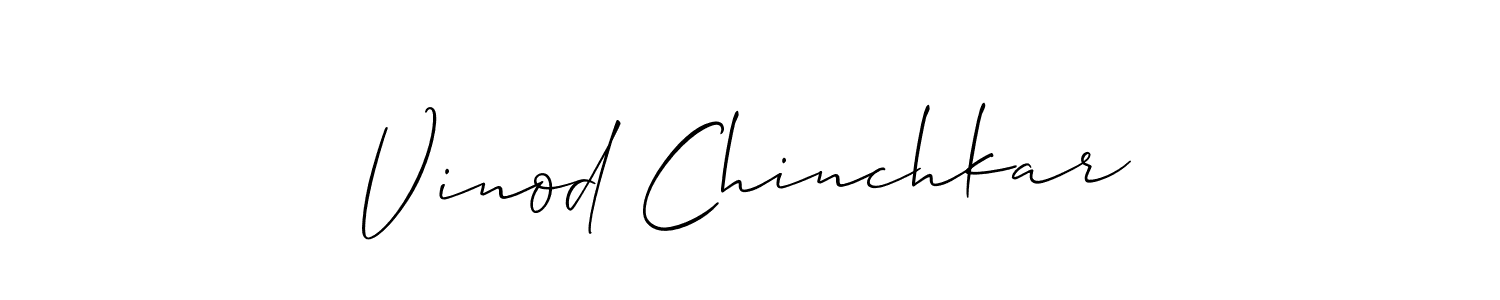 Make a beautiful signature design for name Vinod Chinchkar. With this signature (Allison_Script) style, you can create a handwritten signature for free. Vinod Chinchkar signature style 2 images and pictures png