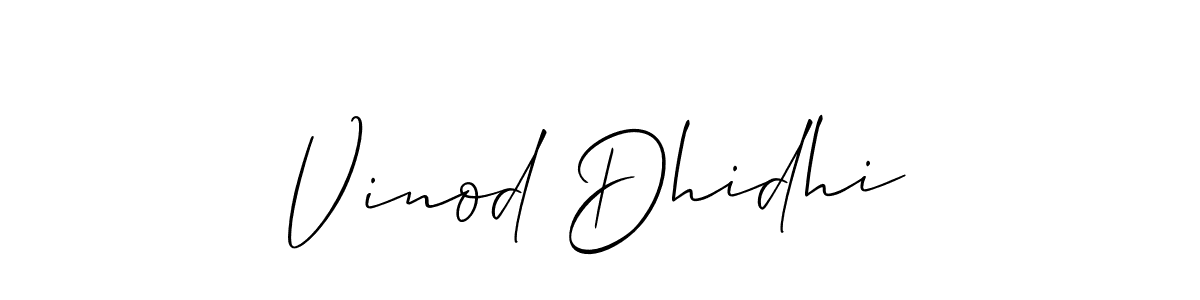 Once you've used our free online signature maker to create your best signature Allison_Script style, it's time to enjoy all of the benefits that Vinod Dhidhi name signing documents. Vinod Dhidhi signature style 2 images and pictures png