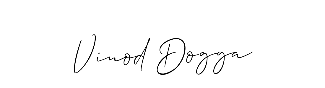 How to Draw Vinod Dogga signature style? Allison_Script is a latest design signature styles for name Vinod Dogga. Vinod Dogga signature style 2 images and pictures png