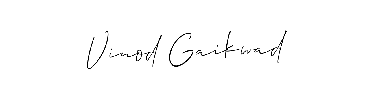 Create a beautiful signature design for name Vinod Gaikwad. With this signature (Allison_Script) fonts, you can make a handwritten signature for free. Vinod Gaikwad signature style 2 images and pictures png