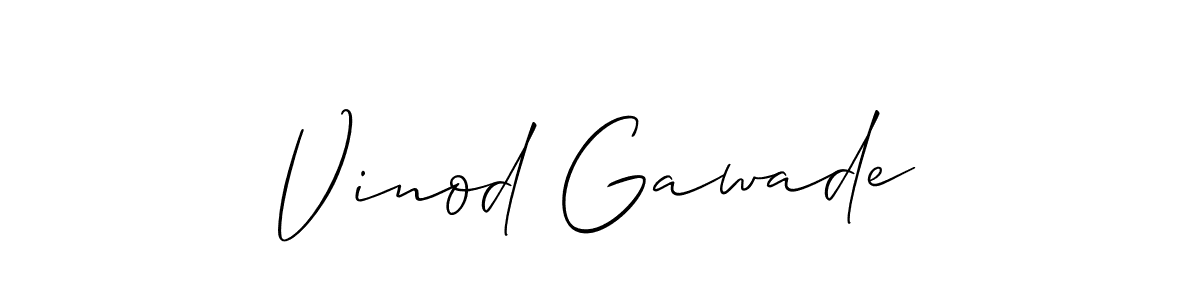 It looks lik you need a new signature style for name Vinod Gawade. Design unique handwritten (Allison_Script) signature with our free signature maker in just a few clicks. Vinod Gawade signature style 2 images and pictures png