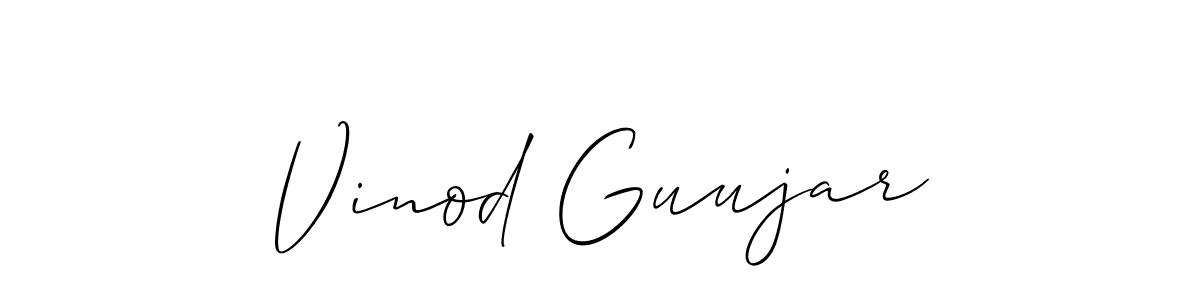 Vinod Guujar stylish signature style. Best Handwritten Sign (Allison_Script) for my name. Handwritten Signature Collection Ideas for my name Vinod Guujar. Vinod Guujar signature style 2 images and pictures png