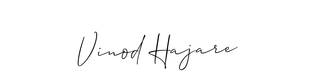 Also we have Vinod Hajare name is the best signature style. Create professional handwritten signature collection using Allison_Script autograph style. Vinod Hajare signature style 2 images and pictures png