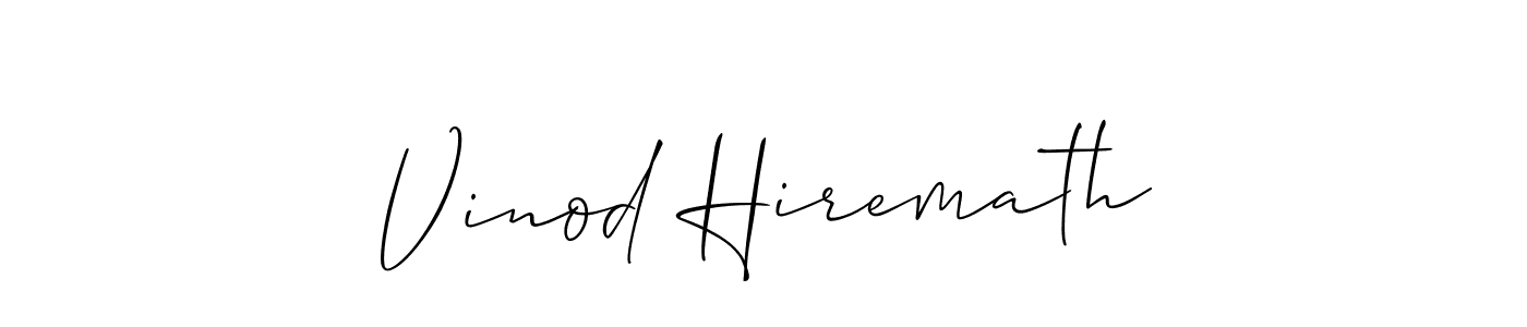 You should practise on your own different ways (Allison_Script) to write your name (Vinod Hiremath) in signature. don't let someone else do it for you. Vinod Hiremath signature style 2 images and pictures png