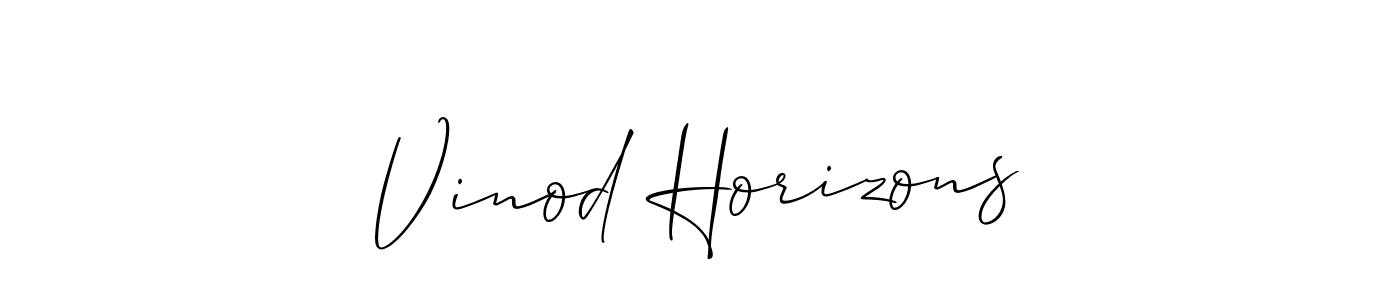 It looks lik you need a new signature style for name Vinod Horizons. Design unique handwritten (Allison_Script) signature with our free signature maker in just a few clicks. Vinod Horizons signature style 2 images and pictures png
