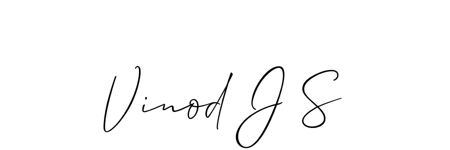 You can use this online signature creator to create a handwritten signature for the name Vinod J S. This is the best online autograph maker. Vinod J S signature style 2 images and pictures png