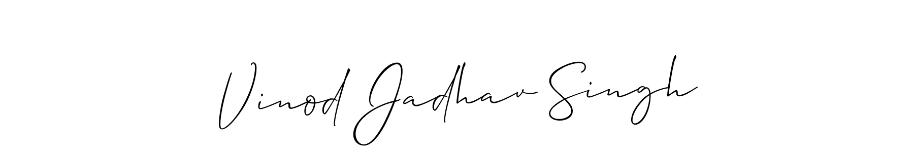 Vinod Jadhav Singh stylish signature style. Best Handwritten Sign (Allison_Script) for my name. Handwritten Signature Collection Ideas for my name Vinod Jadhav Singh. Vinod Jadhav Singh signature style 2 images and pictures png