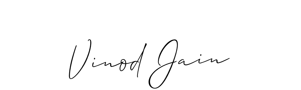 How to Draw Vinod Jain signature style? Allison_Script is a latest design signature styles for name Vinod Jain. Vinod Jain signature style 2 images and pictures png