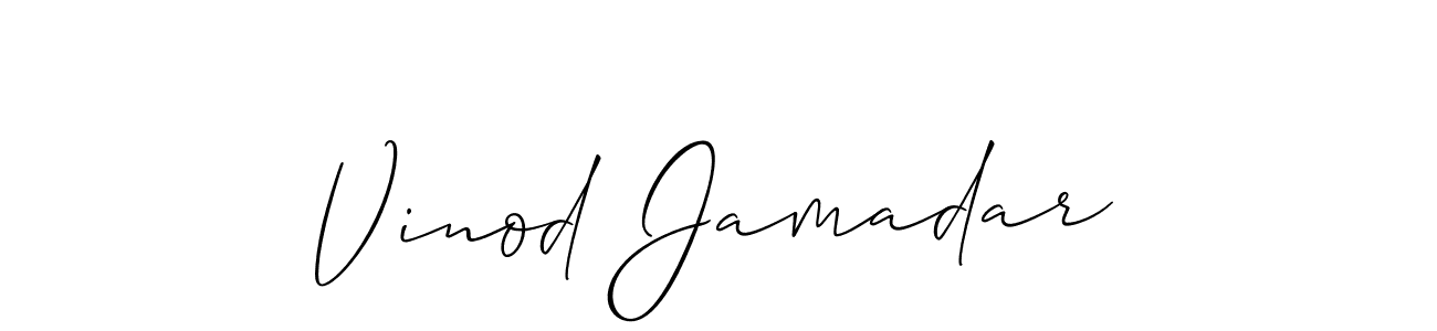 Design your own signature with our free online signature maker. With this signature software, you can create a handwritten (Allison_Script) signature for name Vinod Jamadar. Vinod Jamadar signature style 2 images and pictures png