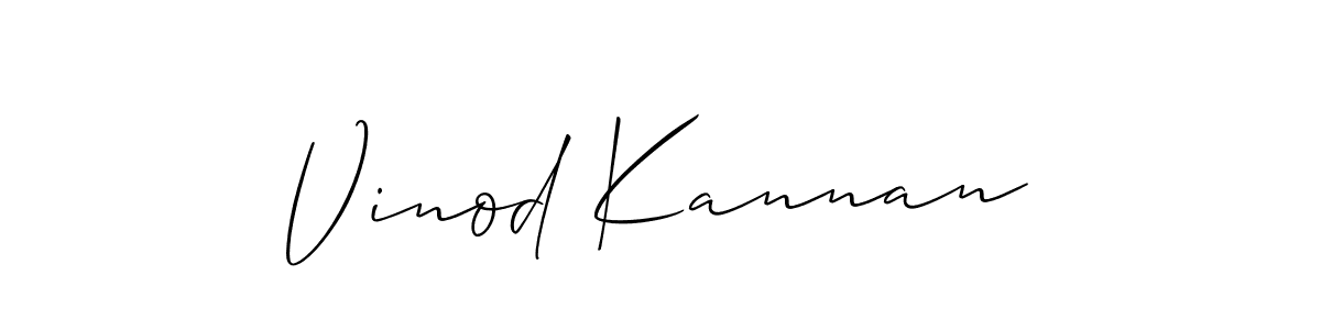 How to make Vinod Kannan name signature. Use Allison_Script style for creating short signs online. This is the latest handwritten sign. Vinod Kannan signature style 2 images and pictures png