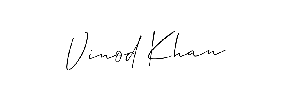It looks lik you need a new signature style for name Vinod Khan. Design unique handwritten (Allison_Script) signature with our free signature maker in just a few clicks. Vinod Khan signature style 2 images and pictures png