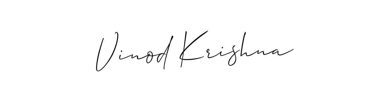 How to Draw Vinod Krishna signature style? Allison_Script is a latest design signature styles for name Vinod Krishna. Vinod Krishna signature style 2 images and pictures png