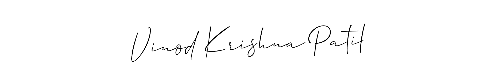 Also we have Vinod Krishna Patil name is the best signature style. Create professional handwritten signature collection using Allison_Script autograph style. Vinod Krishna Patil signature style 2 images and pictures png