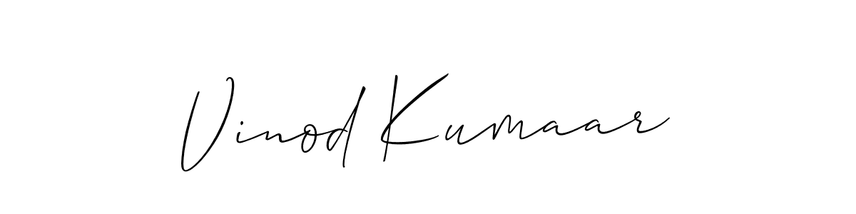 It looks lik you need a new signature style for name Vinod Kumaar. Design unique handwritten (Allison_Script) signature with our free signature maker in just a few clicks. Vinod Kumaar signature style 2 images and pictures png