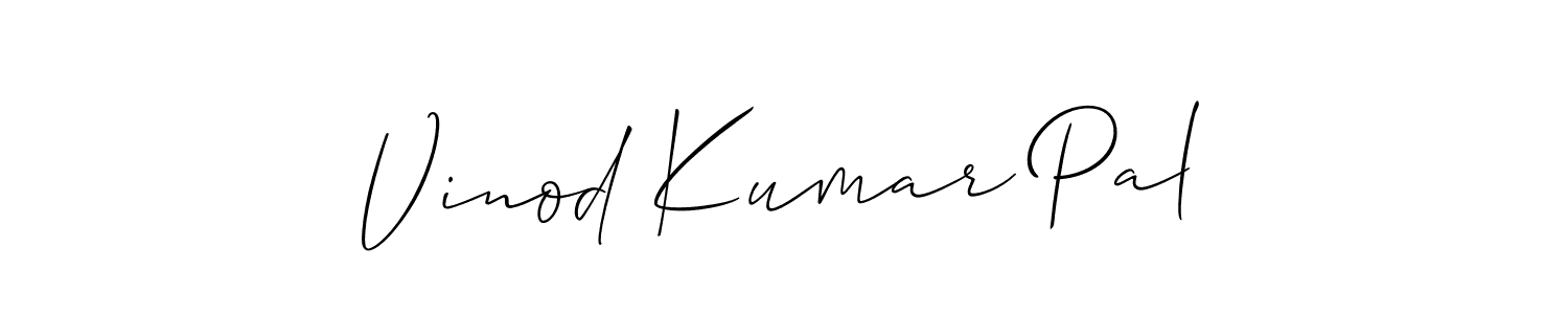 Also we have Vinod Kumar Pal name is the best signature style. Create professional handwritten signature collection using Allison_Script autograph style. Vinod Kumar Pal signature style 2 images and pictures png