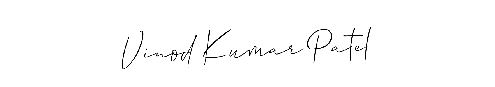 How to make Vinod Kumar Patel signature? Allison_Script is a professional autograph style. Create handwritten signature for Vinod Kumar Patel name. Vinod Kumar Patel signature style 2 images and pictures png